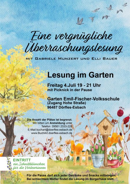 Lesung im Garten blau 01